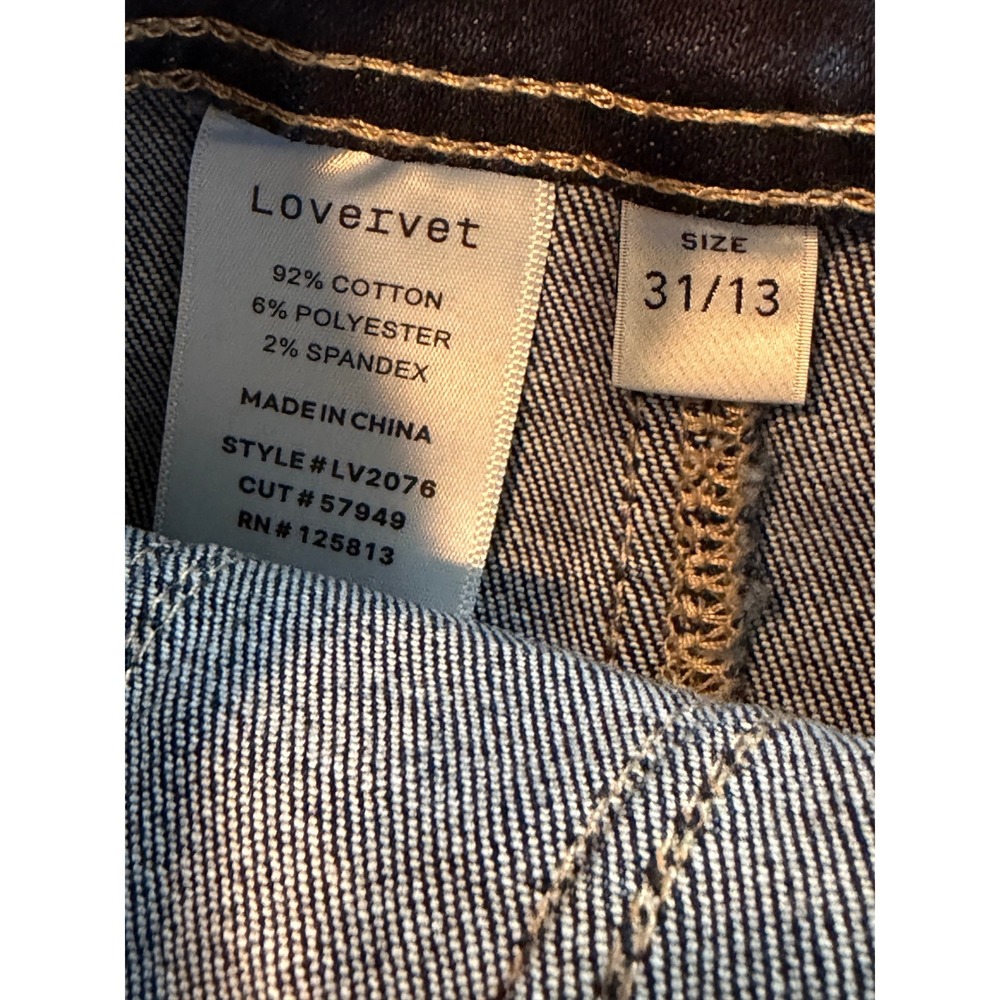 Lovervet by Vervet High Rise Wide Leg Jeans Dark Wash Size 31/13 - Picture 7 of 7